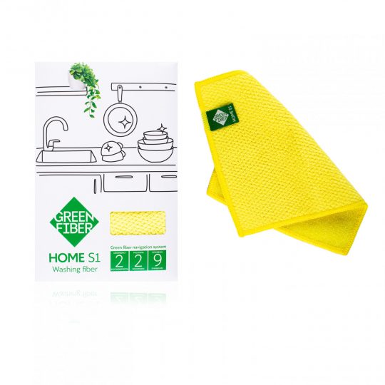 Файбер для мытья посуды Green Fiber HOME S1, желтый