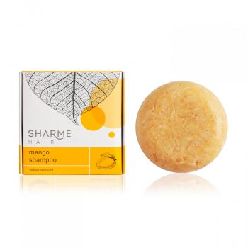 Натуральный твердый шампунь Sharme Hair Mango с маслом манго, увлажняющий, 50 г — фото 1