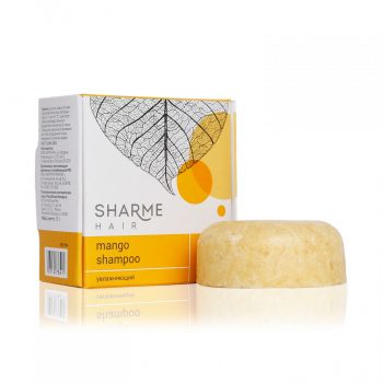 Натуральный твердый шампунь Sharme Hair Mango с маслом манго, увлажняющий, 50 г — фото 4